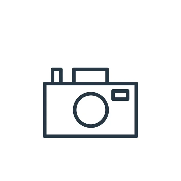 Camera Icon Vector Summer Concept Thin Line Illustration Camera Editable — Stock Vector