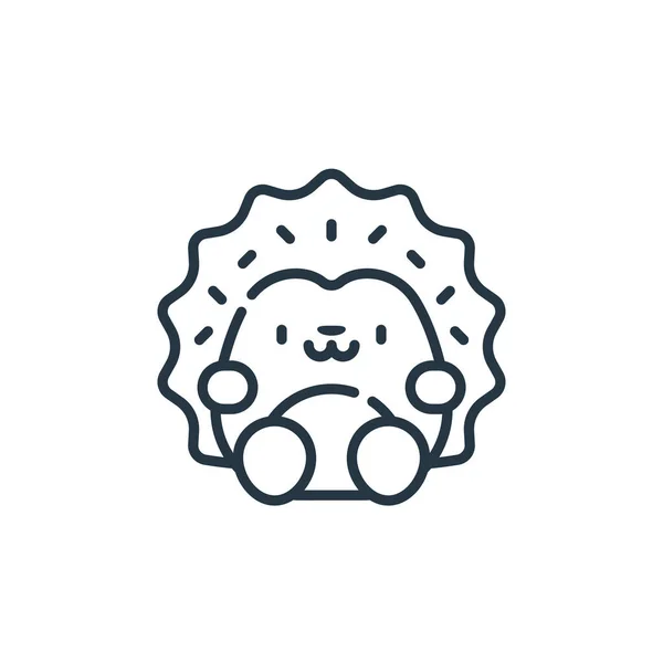 Hedgehog Icon Vector Spring 컨셉트 고슴도치가 뇌졸중을 일으키는 모습을 모바일 — 스톡 벡터