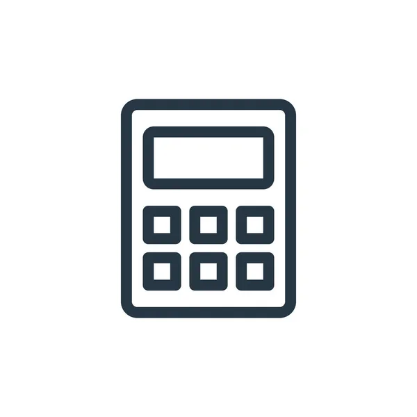 Vektor Ikon Kalkulačky Konceptu Nakupování Elektronického Obchodu Tenká Čára Ilustrace — Stockový vektor