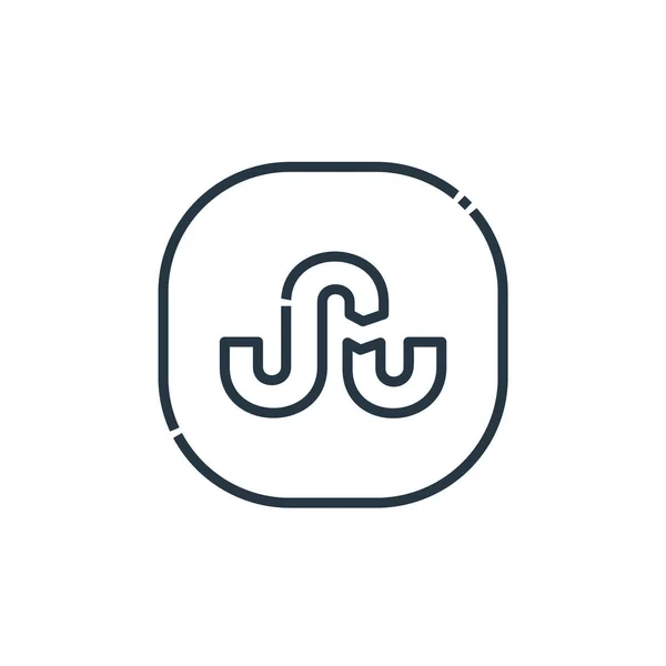 Stumbleupon Icon Vector Social Media Logos Concept Thin Line Illustration — Stock Vector