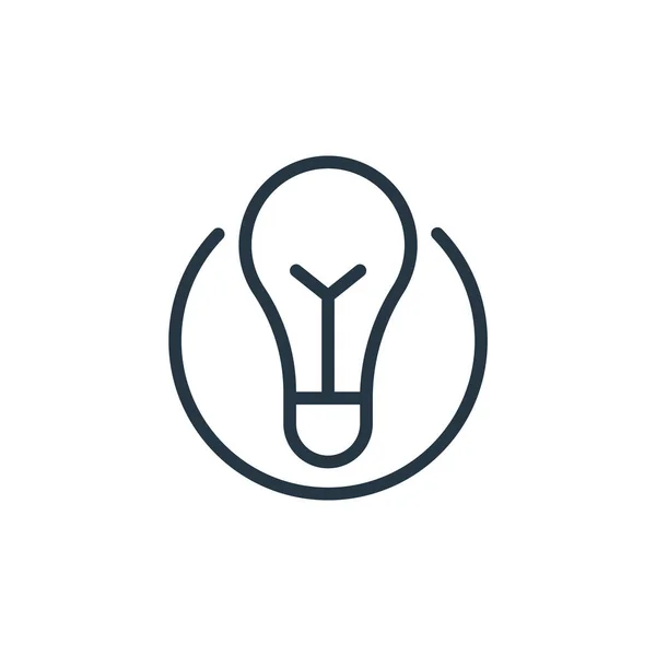 Ampoule Icône Vecteur Des Appareils Électriques Concept Illustration Ligne Mince — Image vectorielle