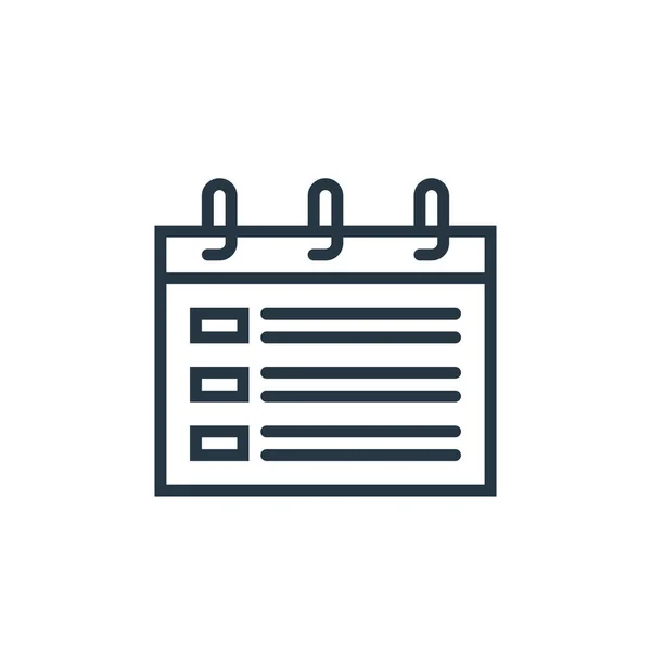 Calendar Icon Vector Business Marketing Concept Thin Line Illustration Calendar — Stock Vector