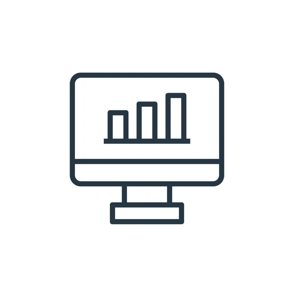 Stats Icon Vector Banking Finance Concept Linha Fina Ilustração Estatísticas —  Vetores de Stock