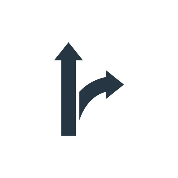 Straßensymbolvektor Aus Karten Und Navigationskonzept Dünne Darstellung Der Straße Editierbaren — Stockvektor