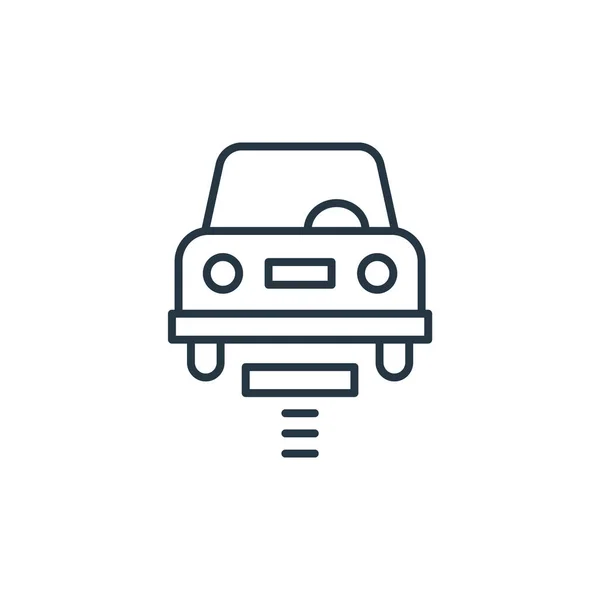 Іконка Підйому Автомобіля Вектор Гоночної Концепції Тонка Лінія Ілюстрації Автомобільного — стоковий вектор