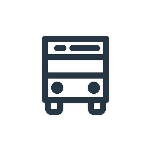 Wektor Ikony Autobusu Koncepcji Transportu Cienka Ilustracja Suwu Edytowalnego Autobusu — Wektor stockowy