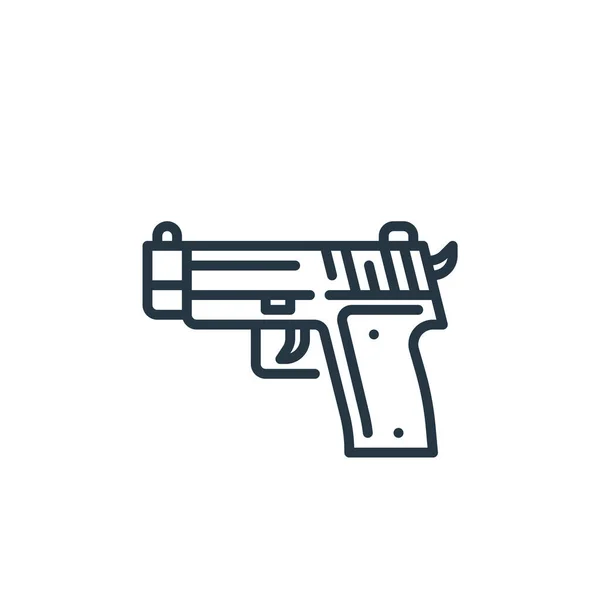 Vetor Ícone Shotgun Lei Conceito Justiça Linha Fina Ilustração Espingarda — Vetor de Stock
