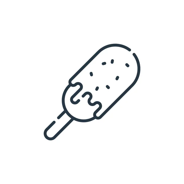 Ijsje Icoon Vector Van Snoep Snoep Concept Dunne Lijn Illustratie — Stockvector