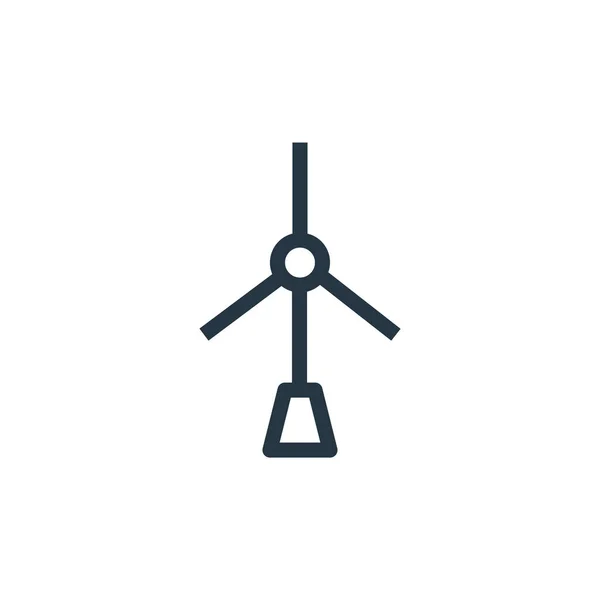 Windmill Icon Vector Ecology Concept Thin Line Illustration Windmill Editable — Stock Vector