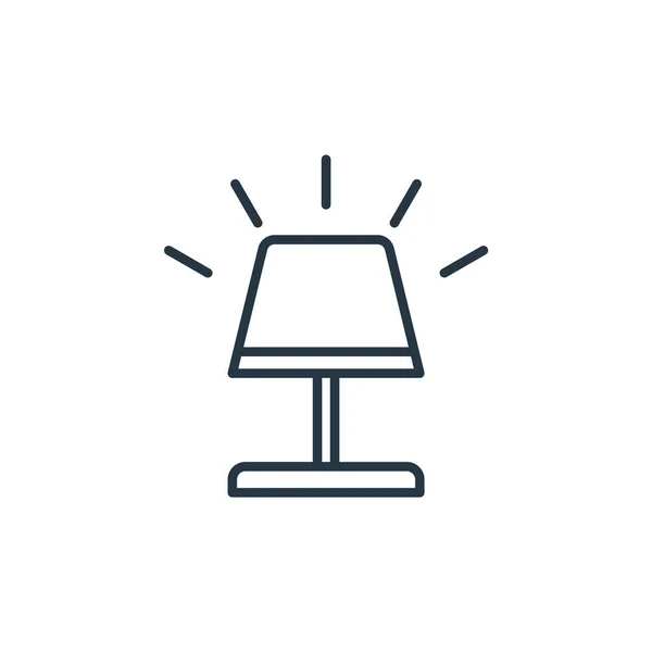 Hálószoba Lámpa Ikon Vektor Smarthome Koncepció Vékony Vonal Illusztrációja Hálószoba — Stock Vector