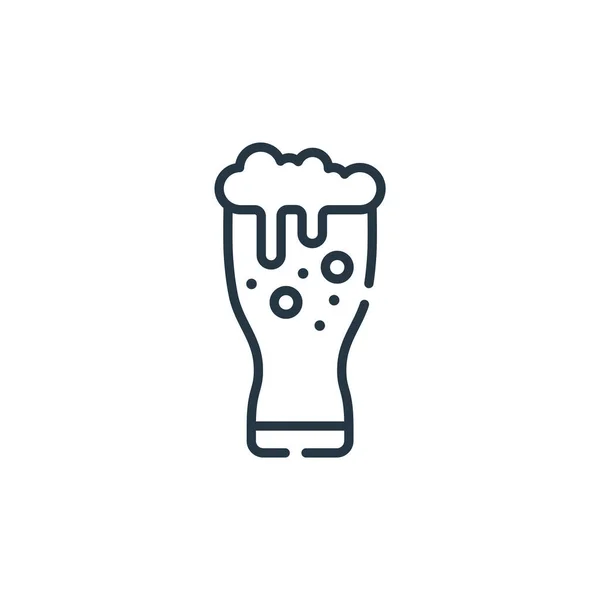 Beer Icon Vector Ireland Concept Thin Line Illustration Beer Editable — Stock Vector