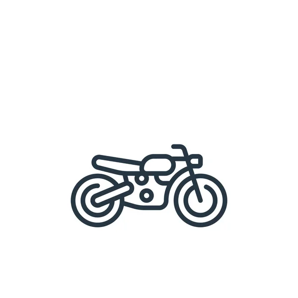 Icono Motocicleta Vector Del Concepto Transporte Vehículos Ilustración Línea Delgada — Vector de stock