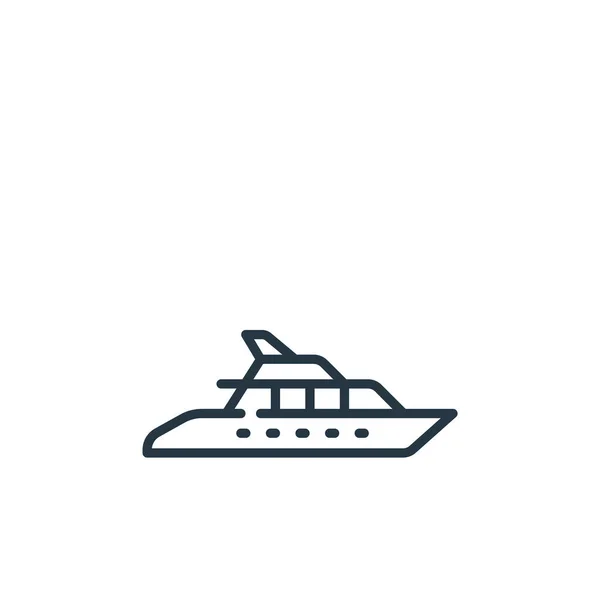 Yatch Icon Vector Vehicles Transportation Concept Thin Line Illustration Yatch — Stock Vector