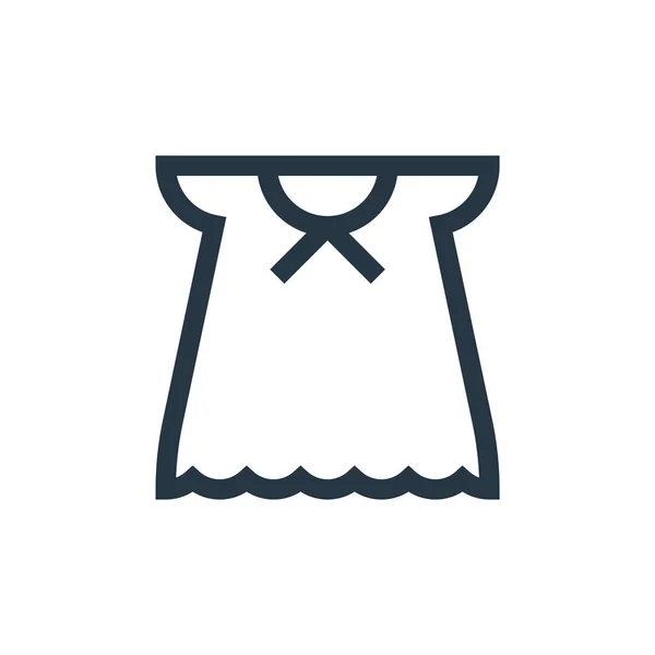 Lange Kleid Symbol Vektor Aus Baby Shower Konzept Thin Line — Stockvektor