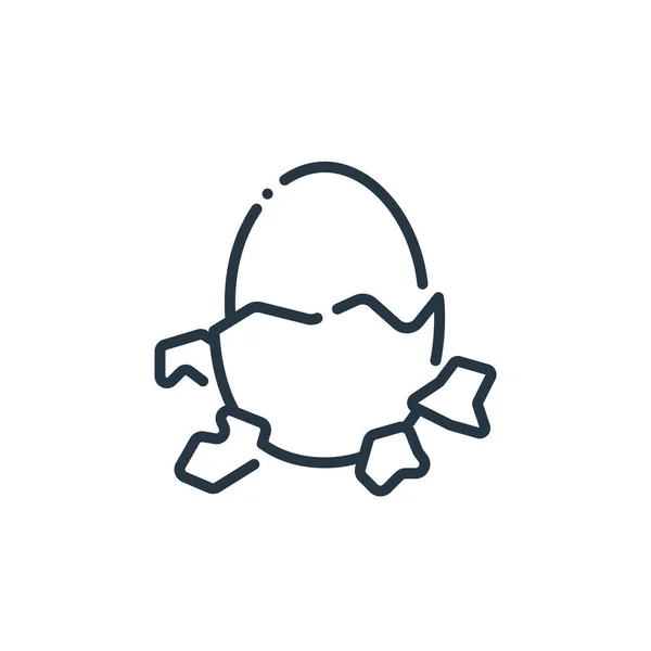 Wektor Ikony Pisanki Wielkanocy Szczupła Ilustracja Wielkanocnego Udaru Jajecznego Pisanka — Wektor stockowy