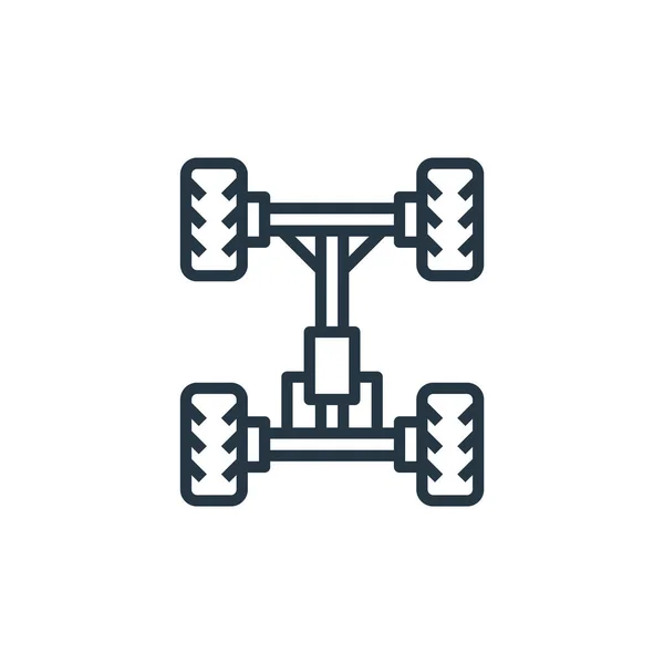 Vettore Icona Del Telaio Dal Concetto Servizio Auto Illustrazione Linea — Vettoriale Stock