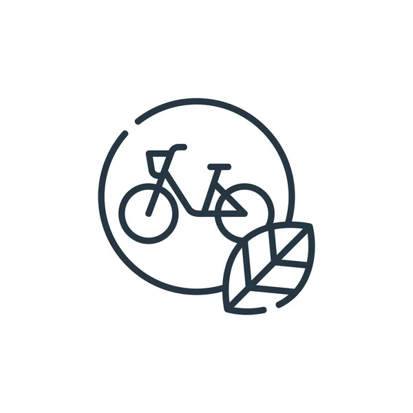 Fahrrad Icon Vektor Aus Ökologie Konzept Dünne Illustration Von Fahrrad — Stockvektor