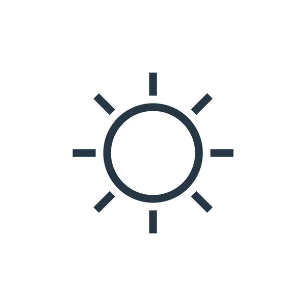 Sun Icon Vector Ecology Concept Thin Line Illustration Sun Editable — Stock Vector