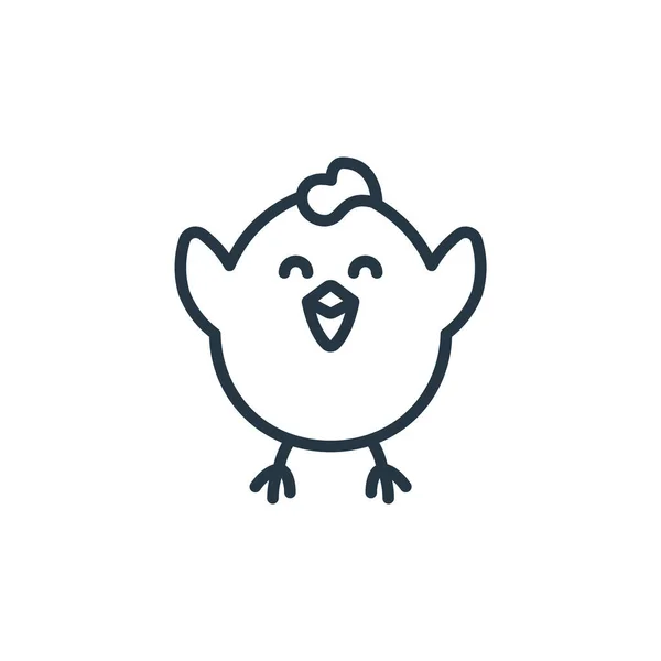 Chick Icon Vector Van Pasen Avatars Concept Dunne Lijn Illustratie — Stockvector