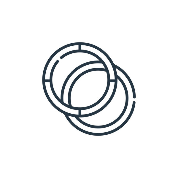 ring icon vector from carnival concept. Thin line illustration of ring editable stroke. ring linear sign for use on web and mobile apps, logo, print media.