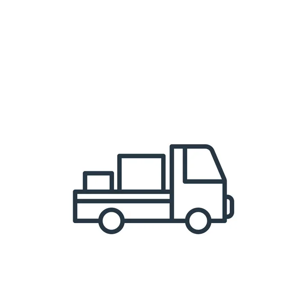 Lastbil Ikon Vektor Från Handel Koncept Tunn Linje Illustration Lastbil — Stock vektor