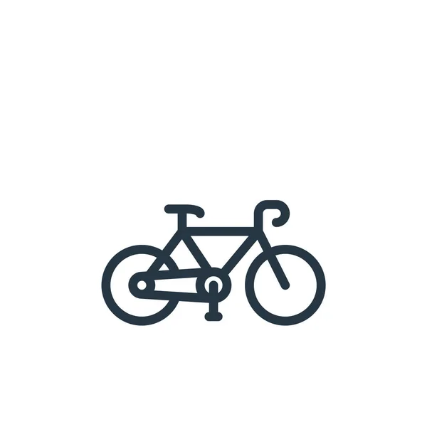 スポーツコンセプトの自転車アイコンベクトル 自転車編集可能なストロークの細い線図 ウェブやモバイルアプリ 印刷メディアで使用するための自転車の線形標識 — ストックベクタ