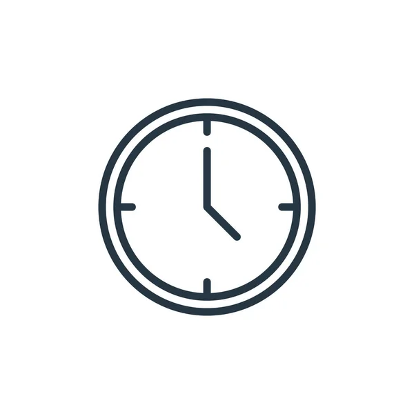 Time Icon Vector Office Concept Thin Line Illustration Time Editable — Stock Vector