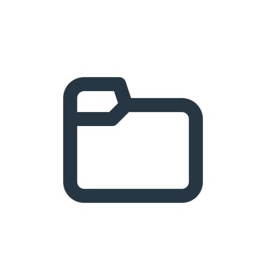 E- posta konseptinden dizin ikonu vektörü. Düzenlenebilir klasör vuruşunun ince çizgisi. Web ve mobil uygulamalarda kullanmak için dizin doğrusal işareti, logo, yazdırma ortamı.