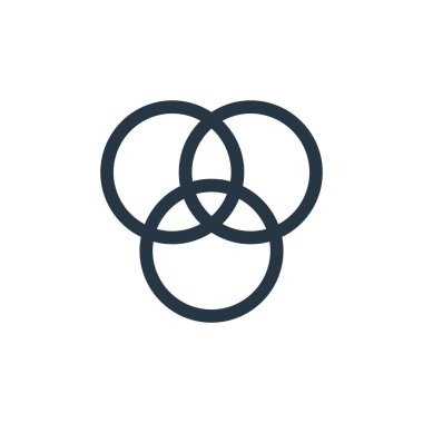 Grafik tasarım konseptinden rgb simgesi vektörü. Düzenlenebilir rgb felcinin ince çizgisi. rgb web ve mobil uygulamalarda kullanmak için doğrusal işaret, logo, yazdırma ortamı.