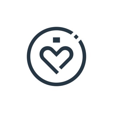 Aşk ikonu vektörü ekommerce kavramından. Düzenlenebilir aşk vuruşunun ince çizgisi. Web ve mobil uygulamalarda, logoda ve yazdırma ortamında kullanmak için doğrusal sevgi işareti.