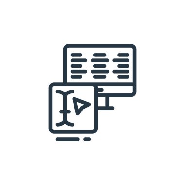 Tasarım araçları kavramından tipografi ikonu vektörü. Düzenlenebilir baskının ince bir çizgisi. Web ve mobil uygulamalarda kullanmak için tipografi doğrusal işareti, logo, yazdırma ortamı.