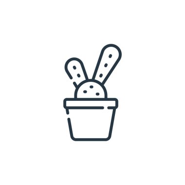 Bahar konseptinden kaktüs ikonu vektörü. Düzenlenebilir kaktüs felcinin ince bir çizgisi. Web ve mobil uygulamalarda kullanmak için kaktüs doğrusal işareti, logo, yazdırma ortamı.