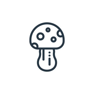 Bahar konseptinden mantar ikonu vektörü. Düzenlenebilir mantar felcinin ince bir çizgisi. Web ve mobil uygulamalarda kullanmak için mantar doğrusal işareti, logo, yazdırma ortamı.