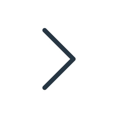 Ok konseptinden sağ simge vektörü. Sağ sembol düzenlenebilir vuruşunun ince çizgisi. Web ve mobil uygulamalar, logo ve yazdırma ortamlarında kullanmak için sağ simge doğrusal işareti.