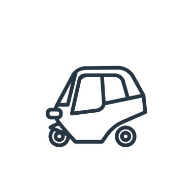 Araç konseptinden taksi ikonu vektörü. İnce çizgili, düzenlenebilir felç çizgisi. Web ve mobil uygulamalarda kullanım için taksi doğrusal işareti, logo, yazdırma ortamı.