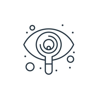 Seo konseptinden ikon vektörünü ara. Düzenlenebilir darbenin ince çizgisi. Web ve mobil uygulamalarda kullanmak için doğrusal arama işareti, logo, yazdırma ortamı.