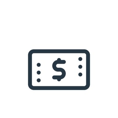 Fintech konseptinden para ikonu vektörü. Düzenlenebilir para vuruşunun ince çizgisi. para doğrusal işareti web ve mobil uygulamalarda kullanmak için, logo, yazdırma ortamı.