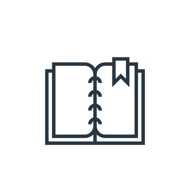 Kitap ve belge konseptinden kitap ikonu vektörünü aç. Düzenlenebilir açık kitap vuruşunun ince bir çizgisi. Web ve mobil uygulamalarda kullanmak için açık kitap doğrusal işareti, logo, yazdırma ortamı.