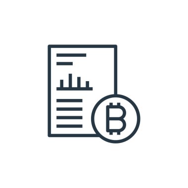 Başlangıç ve gelişme kavramından itibaren kripto para birimi simgesi vektörü. Kripto para biriminin düzenlenebilir vuruşunun ince çizgisi. Web ve mobil uygulamalarda kullanmak için şifreli para birimi doğrusal imzası, logo, yazdırma 