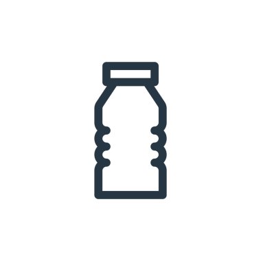 Sürdürülebilir enerji kavramının süt şişesi ikonu vektörü. Düzenlenebilir süt şişesi vuruşunun ince çizgisi. Web ve mobil uygulamalarda kullanmak için süt şişesi doğrusal işareti, logo, yazdırma ortamı.