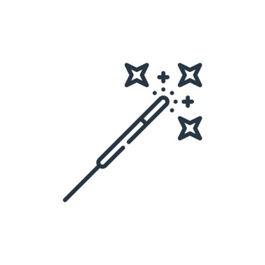 Kutlama konseptinden maytap ikonu vektörü. İnce çizgili, düzenlenebilir kıvılcım çizgisi. Web ve mobil uygulamalarda kullanmak için parlayan doğrusal işaret, logo, yazdırma ortamı.