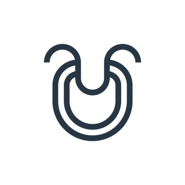 Bebek partisi konseptinden bebek önlüğü ikonu vektörü. Düzenlenebilir bebek önlüğü felcinin ince bir çizgisi. bebek bib lineer işareti web ve mobil uygulamalarda, logoda, yazdırma ortamında.