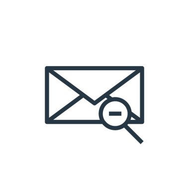 İş parası ve iletişim konseptinden e-posta ikonu vektörü. İnce çizgili e-posta düzenlenebilir felç çizgisi. Web ve mobil uygulamalarda kullanmak için e- posta doğrusal işareti, logo, yazdırma ortamı.
