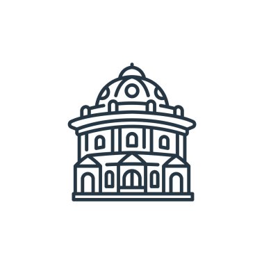 İngiltere konseptinden Oxford ikon vektörü. Oxford 'un düzenlenebilir vuruşunun ince bir çizgisi. Web ve mobil uygulamalarda kullanmak için oxford doğrusal işareti, logo, yazdırma ortamı.