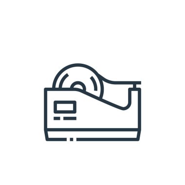 Ofis konseptinden ikon vektörü. Düzenlenebilir kaset darbesinin ince çizgisi. ağ ve mobil uygulamalarda kullanmak için doğrusal bant işareti, logo, yazdırma ortamı.