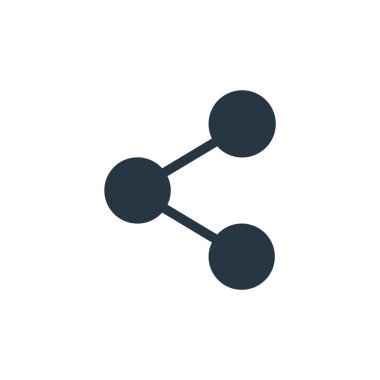 Sosmed konseptinden ikon vektörünü paylaş. Düzenlenebilir vuruşun ince çizgisi. Web ve mobil uygulamalarda kullanmak için doğrusal işareti paylaş, logo, yazdırma ortamı.