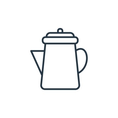 Mutfak konseptinden sürahi ikon vektörü. Düzenlenebilir atıcının ince bir çizgisi. Web ve mobil uygulamalar, logo ve yazdırma ortamlarında kullanım için sürahi doğrusal işaret.