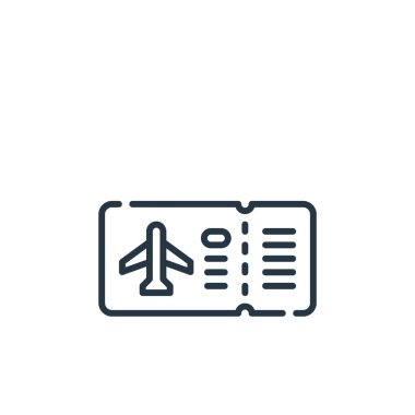 Havacılık konseptinden uçuş ikonu vektörü. İnce çizgili uçuş düzenlenebilir felç çizgisi. Web ve mobil uygulamalarda kullanım için uçuş doğrusal işareti, logo, yazdırma ortamı.