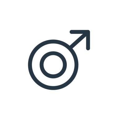 Tıp konseptinden erkek ikon vektörü. Düzenlenebilir erkek felcinin ince bir çizgisi. Web ve mobil uygulamalarda kullanmak için erkek doğrusal işareti, logo, yazdırma ortamı.