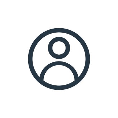 kullanıcı arayüzü kavramından kullanıcı profili ikonu vektörü. Kullanıcı profili düzenlenebilir vuruşun ince çizgisi. Web ve mobil uygulamalarda kullanmak için kullanıcı profili doğrusal işareti, logo, yazdırma ortamı.